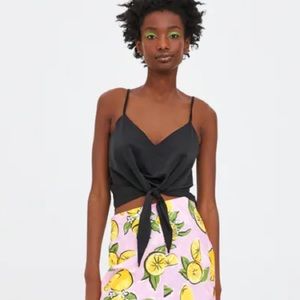 Zara medium crop top with tie